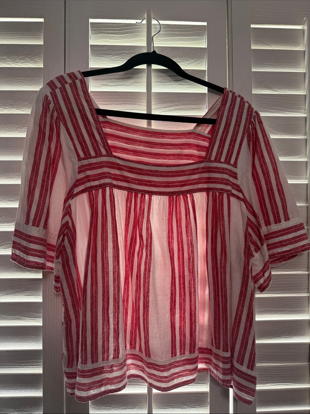 Lightweight Red Striped Women’s Top - Brand: